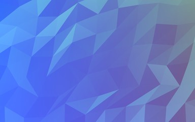 Abstract triangle geometrical blue background. Geometric origami style with gradient. 3D illustration