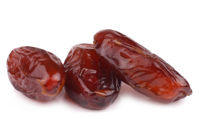 Dates on white background, macro