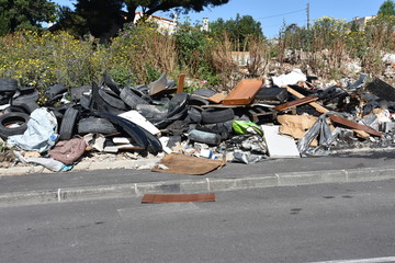Illegal dumping in the city
