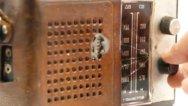 Old soviet vintage radio receiver 4k