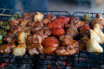 BBQ grilled on a steel grill and smoked in Thai style.