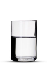 a glass of water with shadow
