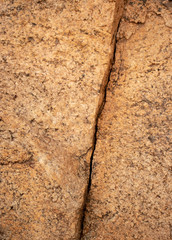 Stone cracks example of separation