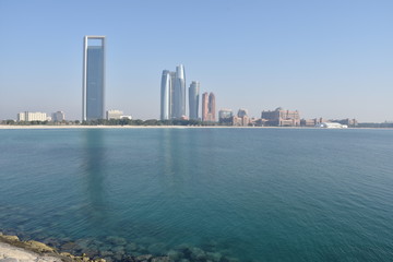 Naklejka premium Marina View with Emirates Palace, Abu Dhabi, UAE