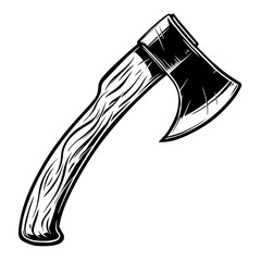 Illustration of lumberjack hatchet isolated on white background Design element for poster, card, banner, emblem, sign. Vector illustration