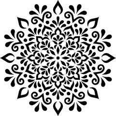 Mandala Pattern Stencil doodles sketch - 268680490