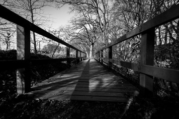 Spaziergang mit Brücke
