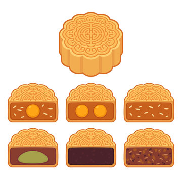 Mooncakes with different fillings