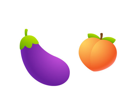 Eggplant And Peach Emoji