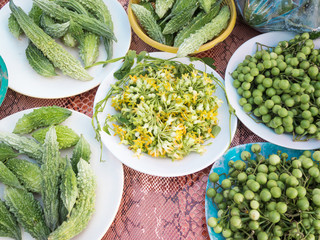 Spondias, Momordica, Sesbania for sell in market