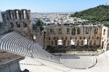 Amfiteatr, Akropol, Pantenon, Ateny , Grecja - obrazy, fototapety, plakaty