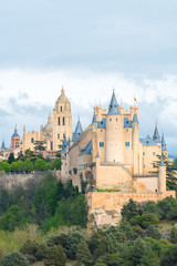 Fototapeta na wymiar amazing view of alcazar royal castle of segovia, Spain