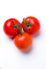 Tomato in isolated white background