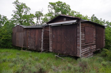 Ancienne habitation sauvage en bois