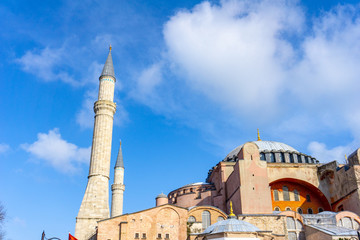 Fototapeta na wymiar Famous Byzantine Church Hagia Sophia, Istanbul, Turkey
