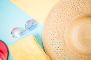 Travel tourism objects, vacation concept