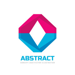 Abstract - business logo design. Cooperation creative sign. Oxtagon icon. 