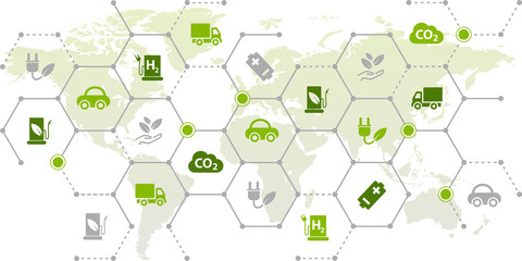 Obraz premium Bio fuel / alternative fuel concept - vector illustration