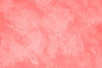 Fototapeta premium Abstract art painting in living coral tone color for texture background