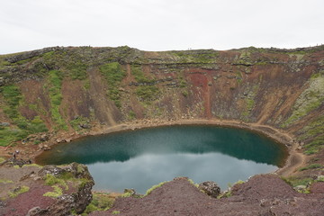 Nature on icland with fantastic landscape in summer