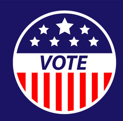 USA Vote badge vector illustration EPS10