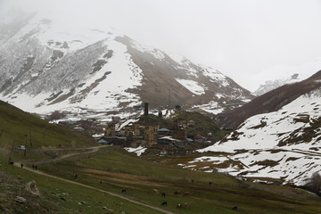 in georgia mestia the old village