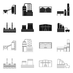 Isolated object of production and structure sign. Collection of production and technology stock vector illustration.