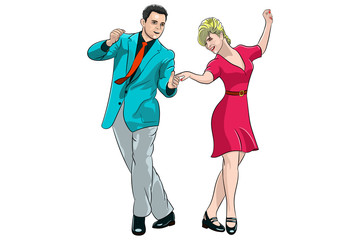 Man and woman on the dance floor