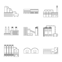 Naklejka premium Isolated object of manufacturing and company symbol. Collection of manufacturing and structure stock symbol for web.