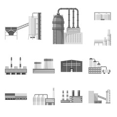 Isolated object of production and structure icon. Collection of production and technology stock symbol for web.