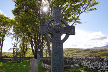 Keltisches Kreuz Kildalton Cross auf der Insel Islay in Schottland