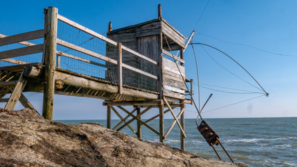 Pecherie en bord de mer