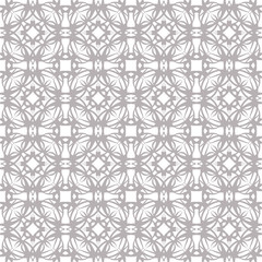 Seamless abstract floral pattern. Geometric flower ornament on a white background. - 268697413