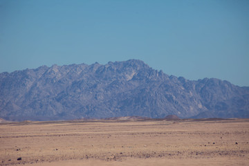 Fototapeta na wymiar Nature of Egypt. Mountains and sky in the desert