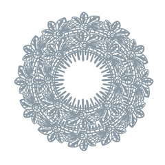 lace frame vector decorative design element background hand drawn circle