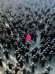 Obraz premium Woman power and value conceptual image, original 3d rendering