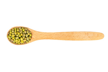 Mung beans in spoon
