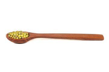 Mung beans in spoon