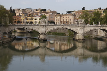 landscape of the typical italian city rome italy