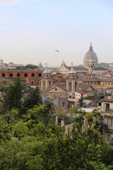 landscape of the typical italian city rome italy