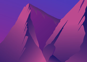 purple gradient mountain vector illustration for background  banner  website and card