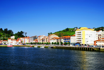 Fototapeta na wymiar Harbour and resort of Ribadesella, Spain, Europe