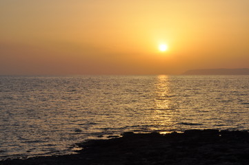 Obraz premium The beautiful sunset natural sea landscape