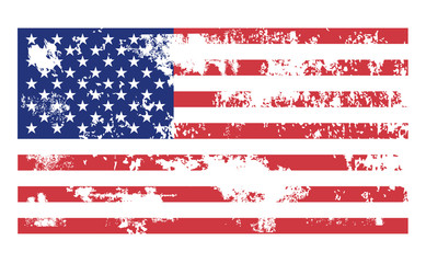 Grunge USA Flag. Vector illustration
