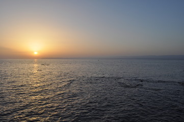 The beautiful sunset natural sea landscape