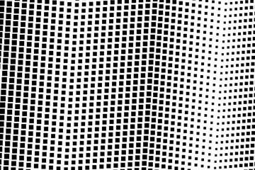 Abstract halftone pattern. Vector halftone background of squares for design banners, posters, business projects, pop art texture, covers. Geometric black and white texture.
