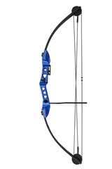 modern, compound hunting bow and arrows  isolated on white