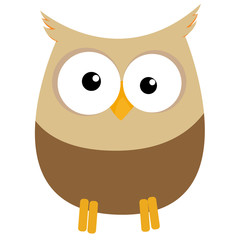 Funny owl for your projects. EPS 10 vector image. Isolated on white background.