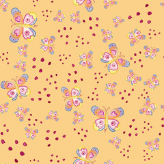 BUTTERFLIES SEAMLESS REPEAT PATTERN TILE