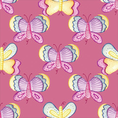 BUTTERFLIES SEAMLESS REPEAT PATTERN TILE